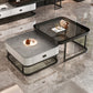 Modern Metal Frame Cocktail Table Square Glass / Slate Coffee Table with Drawer Clearhalo 'Coffee & Accent Tables' 'Coffee Tables' 'coffee_tables' 'furn' 'furn_coffee_tables' 'Furniture' 'Living Room Furniture' 6620220
