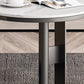 15"H Glam Coffee Table Slate Oval Single Coffee Cocktail Table