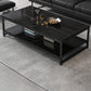 Modern Simple 1 Single Cocktail Table Rectangular Frame Coffee Table with Storage Shelf Clearhalo 'Coffee & Accent Tables' 'Coffee Tables' 'coffee_tables' 'furn' 'furn_coffee_tables' 'Furniture' 'Living Room Furniture' 6620259