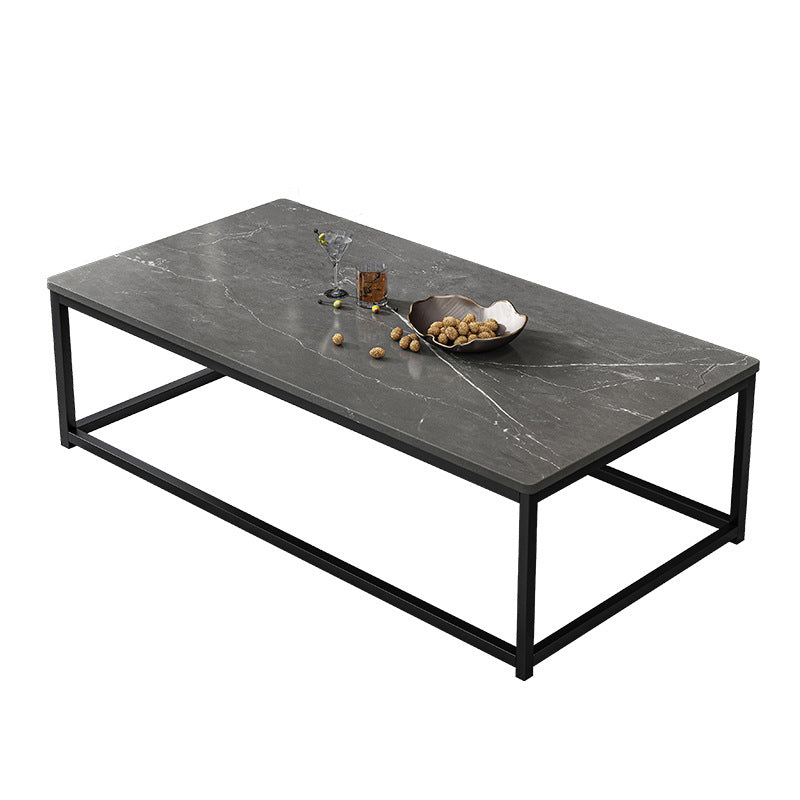 Modern Simple 1 Single Cocktail Table Rectangular Frame Coffee Table with Storage Shelf Clearhalo 'Coffee & Accent Tables' 'Coffee Tables' 'coffee_tables' 'furn' 'furn_coffee_tables' 'Furniture' 'Living Room Furniture' 6620264