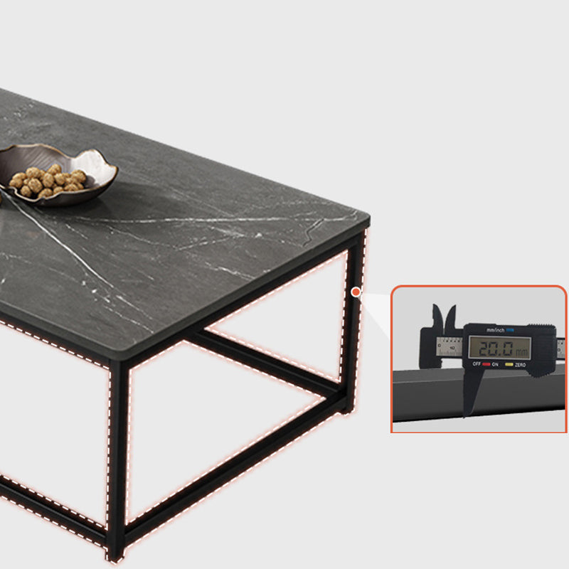 Modern Simple 1 Single Cocktail Table Rectangular Frame Coffee Table with Storage Shelf Clearhalo 'Coffee & Accent Tables' 'Coffee Tables' 'coffee_tables' 'furn' 'furn_coffee_tables' 'Furniture' 'Living Room Furniture' 6620271