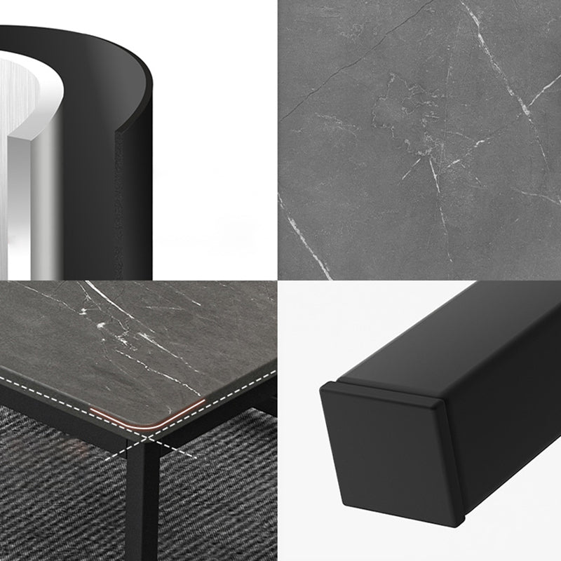 Modern Simple 1 Single Cocktail Table Rectangular Frame Coffee Table with Storage Shelf Clearhalo 'Coffee & Accent Tables' 'Coffee Tables' 'coffee_tables' 'furn' 'furn_coffee_tables' 'Furniture' 'Living Room Furniture' 6620275