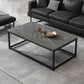 Modern Simple 1 Single Cocktail Table Rectangular Frame Coffee Table with Storage Shelf 31.5"L x 16"W x 16.5"H Gray Shelves Not Included Clearhalo 'Coffee & Accent Tables' 'Coffee Tables' 'coffee_tables' 'furn' 'furn_coffee_tables' 'Furniture' 'Living Room Furniture' 6620279