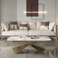 Cross Legs Rectangular Slate Coffee Table with Adjustable Height