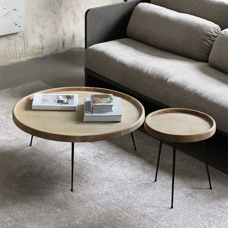 Modern Tray Top Coffee Table Round 3 Legs Coffee Table for Living Room Clearhalo 'Coffee & Accent Tables' 'Coffee Tables' 'coffee_tables' 'furn' 'furn_coffee_tables' 'Furniture' 'Living Room Furniture' 6620332