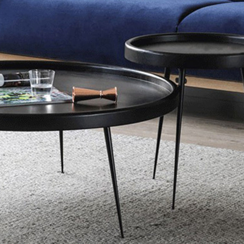 Modern Tray Top Coffee Table Round 3 Legs Coffee Table for Living Room Clearhalo 'Coffee & Accent Tables' 'Coffee Tables' 'coffee_tables' 'furn' 'furn_coffee_tables' 'Furniture' 'Living Room Furniture' 6620345