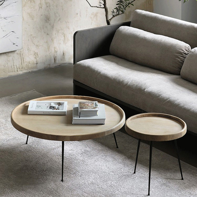 Modern Tray Top Coffee Table Round 3 Legs Coffee Table for Living Room Clearhalo 'Coffee & Accent Tables' 'Coffee Tables' 'coffee_tables' 'furn' 'furn_coffee_tables' 'Furniture' 'Living Room Furniture' 6620347