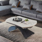 Glam Adjustable Height Coffee Table Slate Cross Legs Cocktail Table Clearhalo 'Coffee & Accent Tables' 'Coffee Tables' 'coffee_tables' 'furn' 'furn_coffee_tables' 'Furniture' 'Living Room Furniture' 6620383