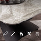 Glam Adjustable Height Coffee Table Slate Cross Legs Cocktail Table Clearhalo 'Coffee & Accent Tables' 'Coffee Tables' 'coffee_tables' 'furn' 'furn_coffee_tables' 'Furniture' 'Living Room Furniture' 6620390