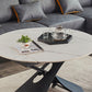 Glam Adjustable Height Coffee Table Slate Cross Legs Cocktail Table Clearhalo 'Coffee & Accent Tables' 'Coffee Tables' 'coffee_tables' 'furn' 'furn_coffee_tables' 'Furniture' 'Living Room Furniture' 6620391