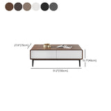 Tavolino da 15 "tavolo da caffè contemporaneo a tavolino da caffè singolo con spazio