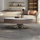 Glam Stone Single Coffee Table Pedestal Coffee Cocktail Table with Storage Drawers Clearhalo 'Coffee & Accent Tables' 'Coffee Tables' 'coffee_tables' 'furn' 'furn_coffee_tables' 'Furniture' 'Living Room Furniture' 6620427
