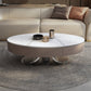 Glam Stone Single Coffee Table Pedestal Coffee Cocktail Table with Storage Drawers Clearhalo 'Coffee & Accent Tables' 'Coffee Tables' 'coffee_tables' 'furn' 'furn_coffee_tables' 'Furniture' 'Living Room Furniture' 6620428