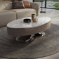 Glam Stone Single Coffee Table Pedestal Coffee Cocktail Table with Storage Drawers Clearhalo 'Coffee & Accent Tables' 'Coffee Tables' 'coffee_tables' 'furn' 'furn_coffee_tables' 'Furniture' 'Living Room Furniture' 6620429