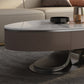 Glam Stone Single Coffee Table Pedestal Coffee Cocktail Table with Storage Drawers Clearhalo 'Coffee & Accent Tables' 'Coffee Tables' 'coffee_tables' 'furn' 'furn_coffee_tables' 'Furniture' 'Living Room Furniture' 6620435