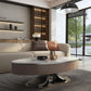Glam Stone Single Coffee Table Pedestal Coffee Cocktail Table with Storage Drawers Clearhalo 'Coffee & Accent Tables' 'Coffee Tables' 'coffee_tables' 'furn' 'furn_coffee_tables' 'Furniture' 'Living Room Furniture' 6620436