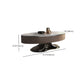 Glam Stone Single Coffee Table Pedestal Coffee Cocktail Table with Storage Drawers Clearhalo 'Coffee & Accent Tables' 'Coffee Tables' 'coffee_tables' 'furn' 'furn_coffee_tables' 'Furniture' 'Living Room Furniture' 6620441