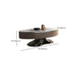 Glam Stone Single Coffee Table Pedestal Coffee Cocktail Table with Storage Drawers Clearhalo 'Coffee & Accent Tables' 'Coffee Tables' 'coffee_tables' 'furn' 'furn_coffee_tables' 'Furniture' 'Living Room Furniture' 6620442