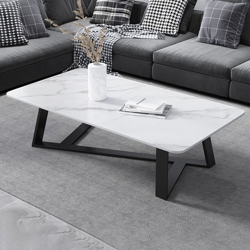 17"H Contemporary Coffee Table Single Slate Coffee Cocktail Table Clearhalo 'Coffee & Accent Tables' 'Coffee Tables' 'coffee_tables' 'furn' 'furn_coffee_tables' 'Furniture' 'Living Room Furniture' 6620444