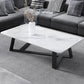 17"H Contemporary Coffee Table Single Slate Coffee Cocktail Table Clearhalo 'Coffee & Accent Tables' 'Coffee Tables' 'coffee_tables' 'furn' 'furn_coffee_tables' 'Furniture' 'Living Room Furniture' 6620446