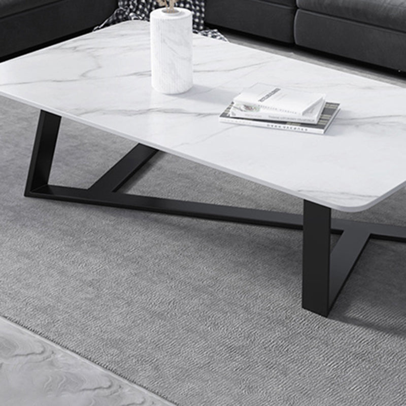 17"H Contemporary Coffee Table Single Slate Coffee Cocktail Table Clearhalo 'Coffee & Accent Tables' 'Coffee Tables' 'coffee_tables' 'furn' 'furn_coffee_tables' 'Furniture' 'Living Room Furniture' 6620450
