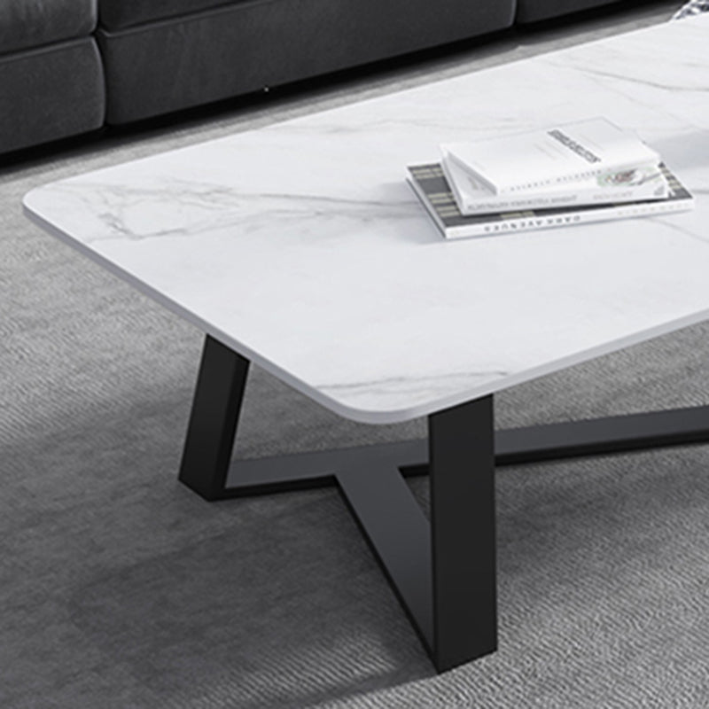 17"H Contemporary Coffee Table Single Slate Coffee Cocktail Table Clearhalo 'Coffee & Accent Tables' 'Coffee Tables' 'coffee_tables' 'furn' 'furn_coffee_tables' 'Furniture' 'Living Room Furniture' 6620452