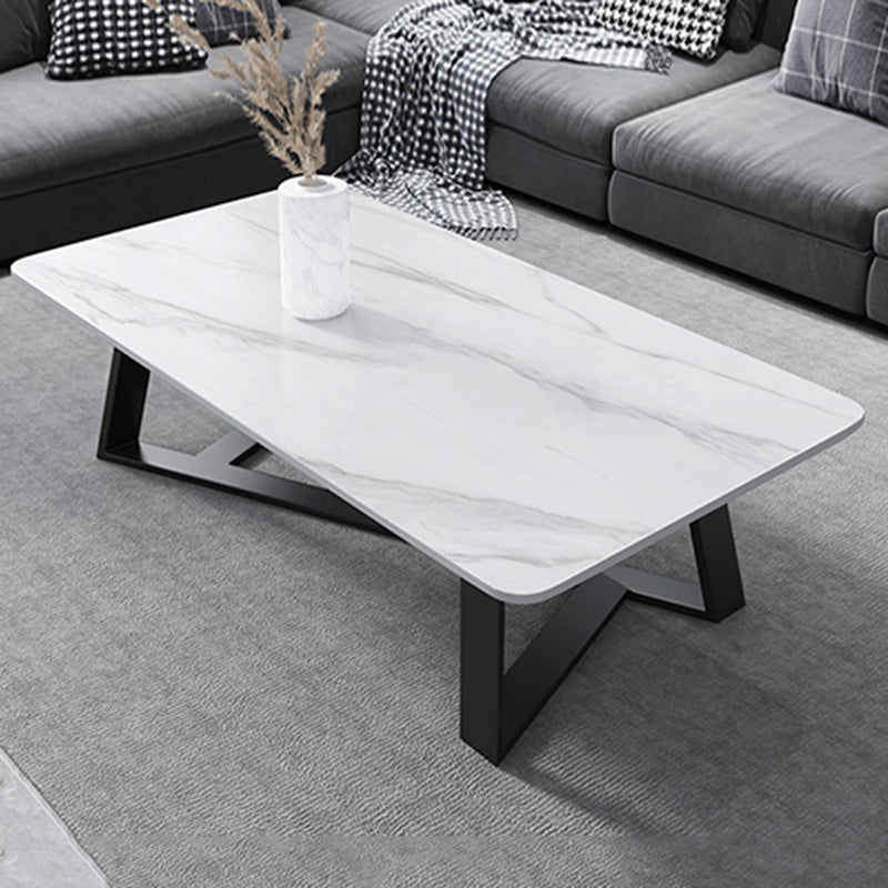 17"H Contemporary Coffee Table Single Slate Coffee Cocktail Table Clearhalo 'Coffee & Accent Tables' 'Coffee Tables' 'coffee_tables' 'furn' 'furn_coffee_tables' 'Furniture' 'Living Room Furniture' 6620453