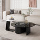 Ensemble de table basse sur pied en verre de table basse ronde moderne