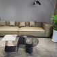 Ensemble de table basse sur pied en verre de table basse ronde moderne