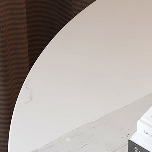 Tavolo laterale rotondo con 1 tavolo da snack con cornice metallica del cassetto