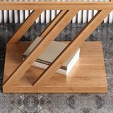 Rettangolare in legno in legno in vetro contemporaneo con tavolino