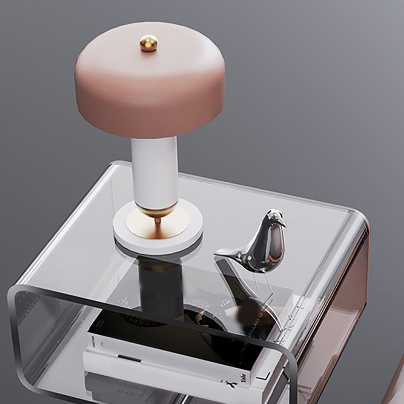 11" Wide Glam Side Table Acrylic Accent Side Table for Bedroom Clearhalo 'Coffee & Accent Tables' 'End & Side Tables' 'end_side_tables' 'furn' 'furn_end_side_tables' 'Furniture' 'Living Room Furniture' 6620624