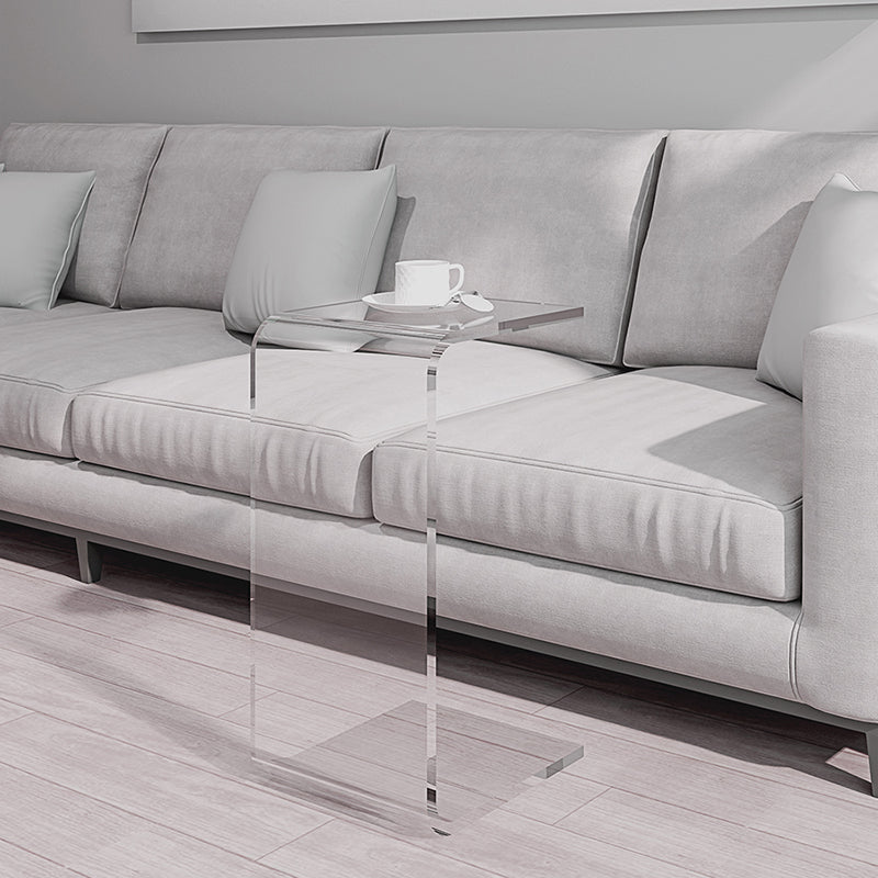 11" Wide Contemporary Side Table Pedestal Acrylic Accent Side Table