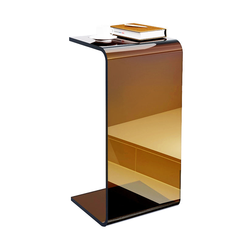 11" Wide Contemporary Side Table Pedestal Acrylic Accent Side Table