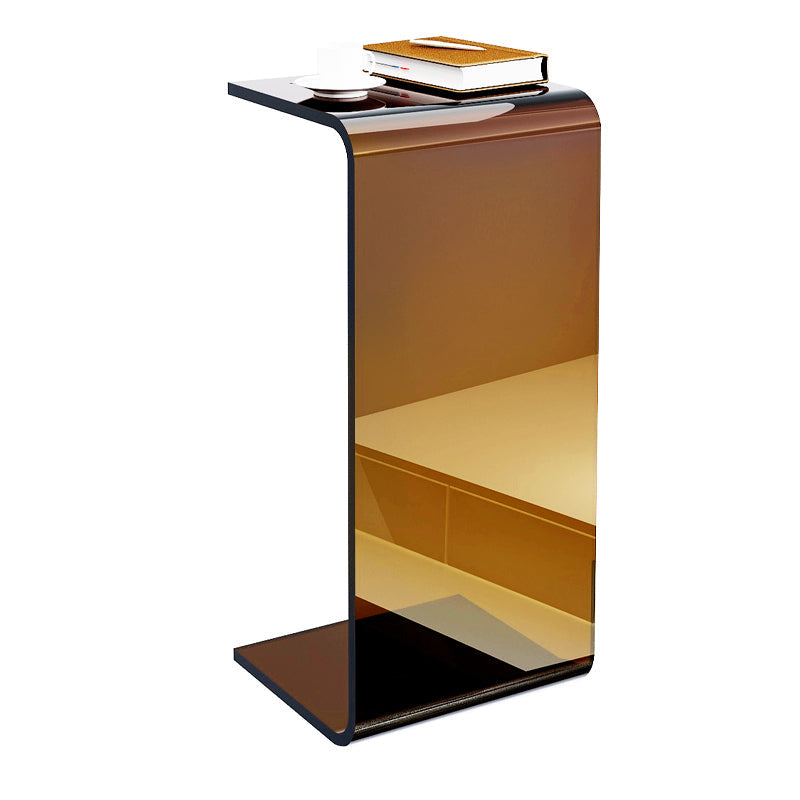 11" Wide Contemporary Side Table Pedestal Acrylic Accent Side Table