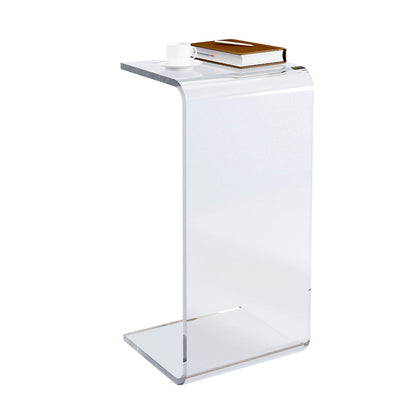11" Wide Contemporary Side Table Pedestal Acrylic Accent Side Table