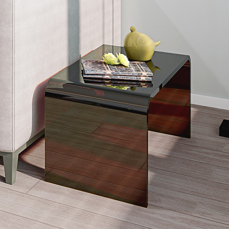 11" Wide Contemporary Side Table Pedestal Acrylic Accent Side Table