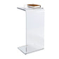 11" Wide Contemporary Side Table Pedestal Acrylic Accent Side Table