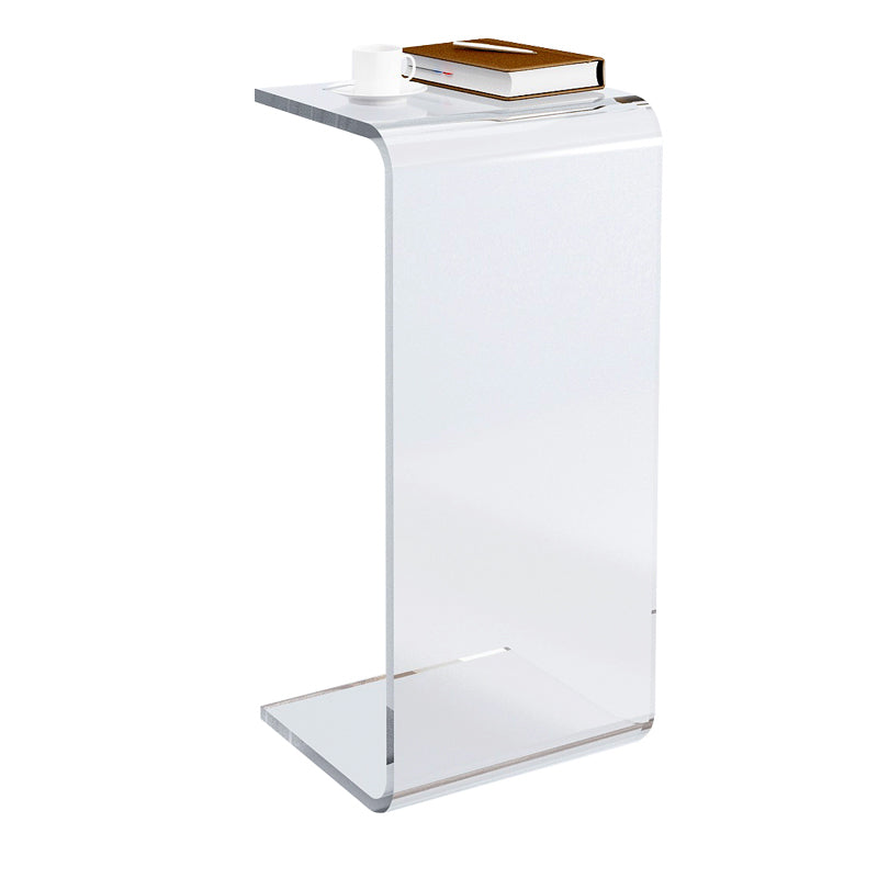 11" Wide Contemporary Side Table Pedestal Acrylic Accent Side Table
