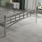 Modern Silver Color Bed Headboard Standard Bed with Metal Legs