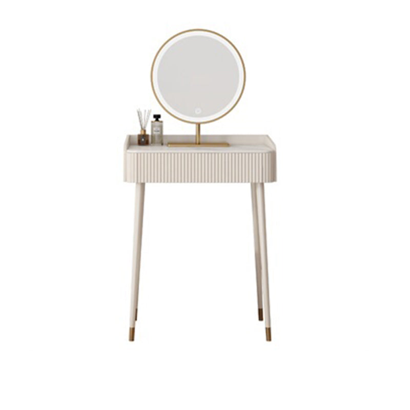 Tavolo da vanità in ardesia sgabello set da vanità bianco con specchio delle luci