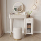 Tavolo da vanità in ardesia sgabello set da vanità bianco con specchio delle luci