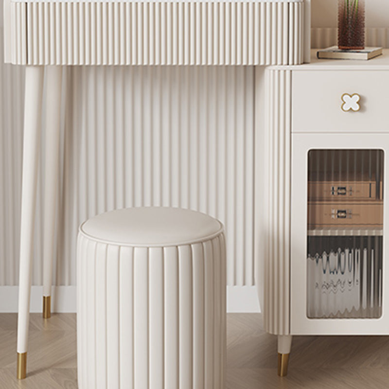 Tavolo da vanità in ardesia sgabello set da vanità bianco con specchio delle luci