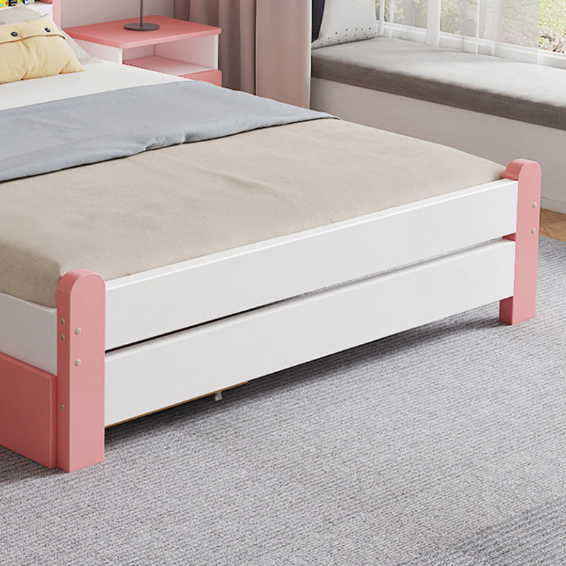 La estantería moderna de la cama de madera maciza incluida la cama con cabecera para el dormitorio