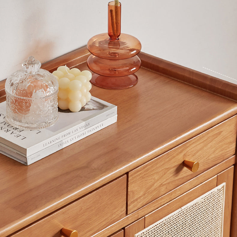 Mid-Century Modern Rectangle Storage Cabinet Natural Finish Accent Cabinet Clearhalo 'Cabinets & Chests' 'cabinets_chests' 'furn' 'furn_cabinets_chests' 'Furniture' 'Living Room Furniture' 6620987