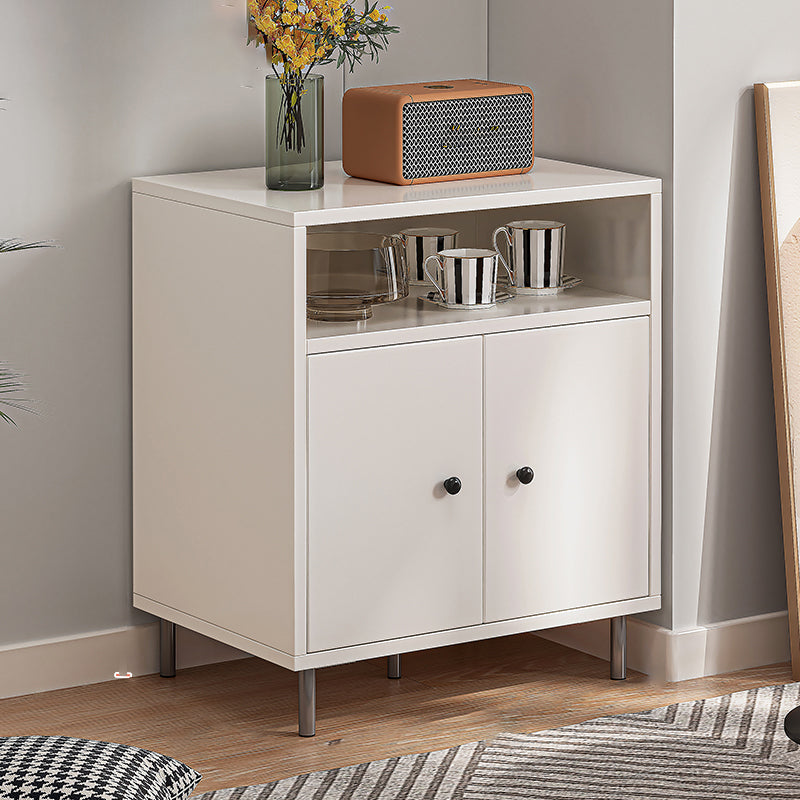 Knobs Storage Cabinet Square Straight Legs Wood Chest With Doors 23.6"L x 13.4"W x 26"H White 2 Clearhalo 'Cabinets & Chests' 'cabinets_chests' 'furn' 'furn_cabinets_chests' 'Furniture' 'Living Room Furniture' 6621003