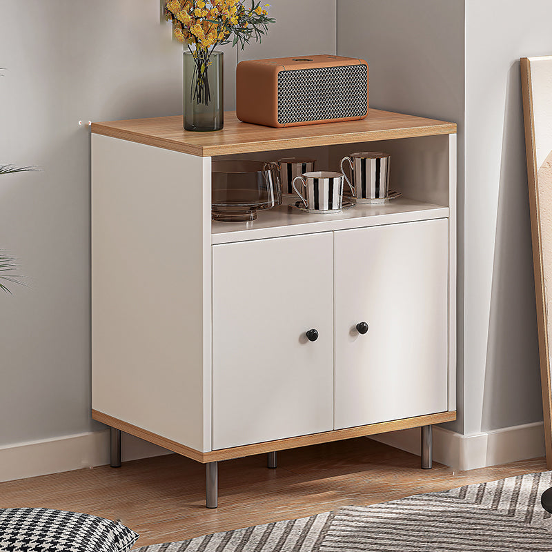 Knobs Storage Cabinet Square Straight Legs Wood Chest With Doors 23.6"L x 13.4"W x 26"H Natural 2 Clearhalo 'Cabinets & Chests' 'cabinets_chests' 'furn' 'furn_cabinets_chests' 'Furniture' 'Living Room Furniture' 6621015