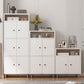 Knobs Storage Cabinet Square Straight Legs Wood Chest With Doors Clearhalo 'Cabinets & Chests' 'cabinets_chests' 'furn' 'furn_cabinets_chests' 'Furniture' 'Living Room Furniture' 6621016