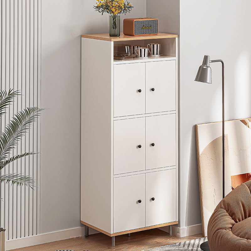 Knobs Storage Cabinet Square Straight Legs Wood Chest With Doors 23.6"L x 13.4"W x 58.3"H Natural 6 Clearhalo 'Cabinets & Chests' 'cabinets_chests' 'furn' 'furn_cabinets_chests' 'Furniture' 'Living Room Furniture' 6621019