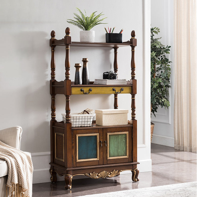 Industrial Rubberwood Chest with Doors Storage Cabinet with Shelves Clearhalo 'Cabinets & Chests' 'cabinets_chests' 'furn' 'furn_cabinets_chests' 'Furniture' 'Living Room Furniture' 6621030